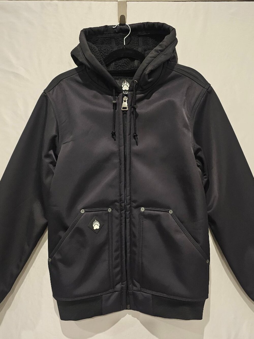Duluth Trading Alaskan Hardgear Prudhoe Bay Full Zip Hoodie Jacket Men's S Black